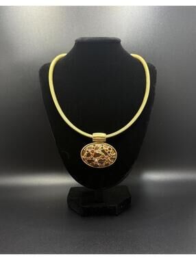 Animal Print Omega Pendant Necklace